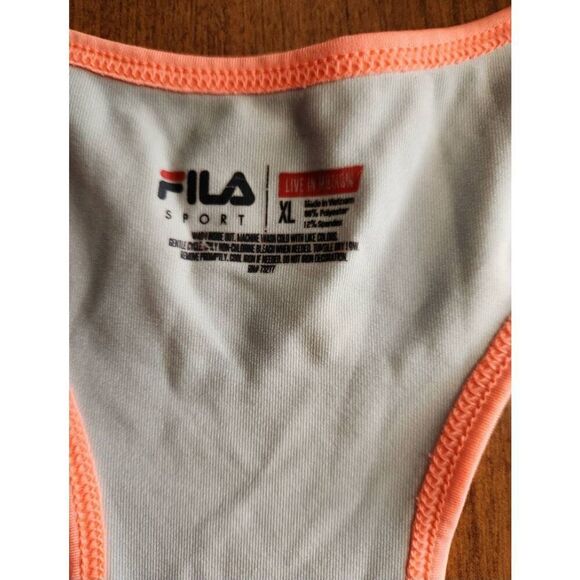 Fila XL pink/peach and grey Raserback top with matching capris AND Champion perf - Picture 6 of 14
